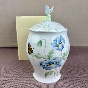 NEW Lenox Butterfly Meadow SMALL CANISTER w Lid 8.75" RETIRED Cookie Jar